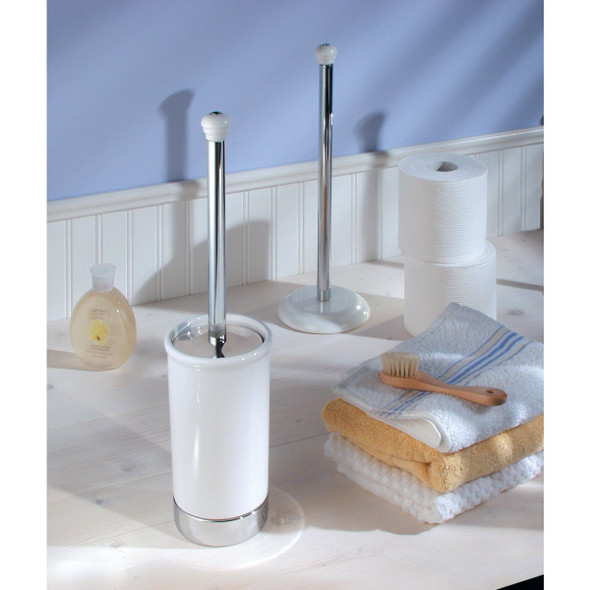 iDesign York 17.5 In. Toilet Bowl Brush With Caddy 95621 603396