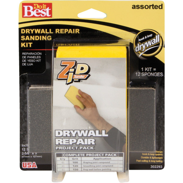 Do it Best Zip Sander Drywall Repair Hand Sanding Kit 7220004