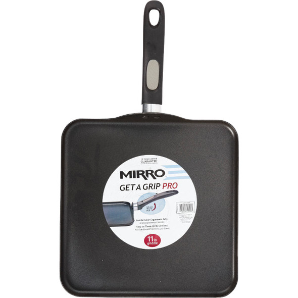 Mirro Get a Grip 2.0 11 In. Square Black Ceramic Griddle with Soft Touch Handle Mirro Get a Grip 2.0 11 In. Square Black Ceramic Griddle with Soft Touch Handle