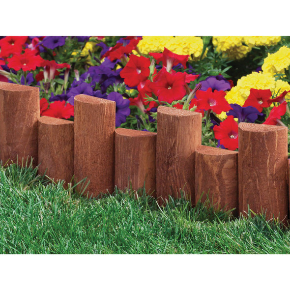 Greenes Fence 5 In. to 7 In. H. x 18 In. L. Cedar Flexible Half-Log Lawn Edging RC32B 701220