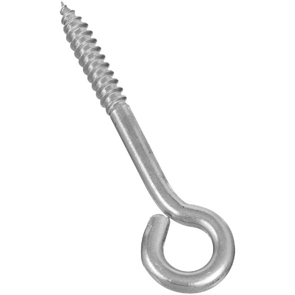 National Hardware 1/4 In. x 3-3/4 In. Stainless Steel Lag Screw Eye Pack of 10