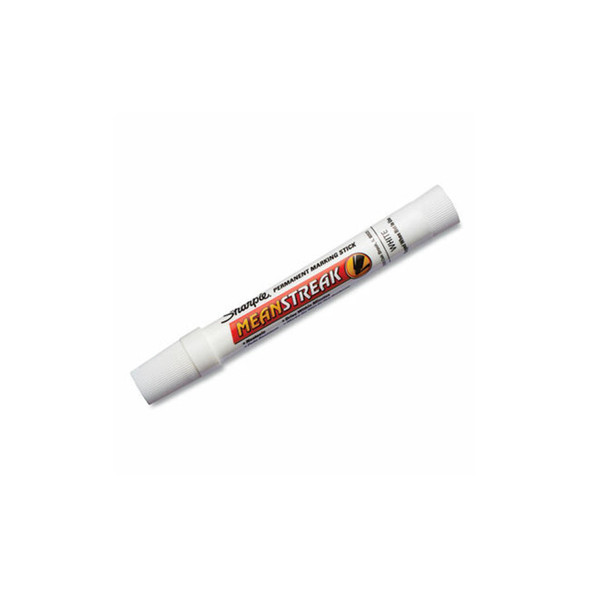 Sharpie® Mean Streak Marking Stick, Broad Bullet Tip, White 85018