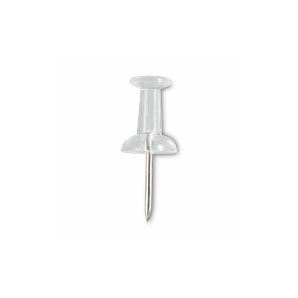 Universal® Clear Push Pins, Plastic, Clear, 0.38", 400/Pack UNV31306 Universal® Clear Push Pins, Plastic, Clear, 0.38", 400/Pack UNV31306