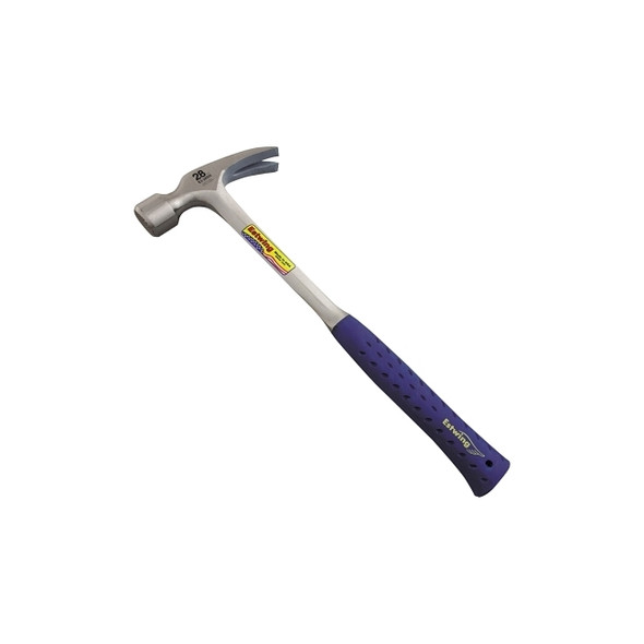 Framing Hammer, Rip Claw, Milled, Steel Handle/Head, Blue Shock Reduction Grip®, 16 in OAL, 28 oz