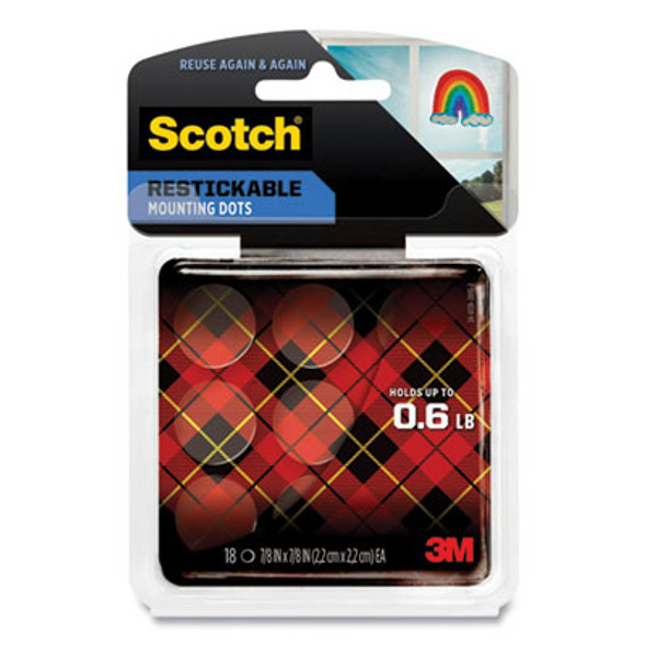 Scotch® ADHESIVE,REUSBLE,DOTS,CLR R105S