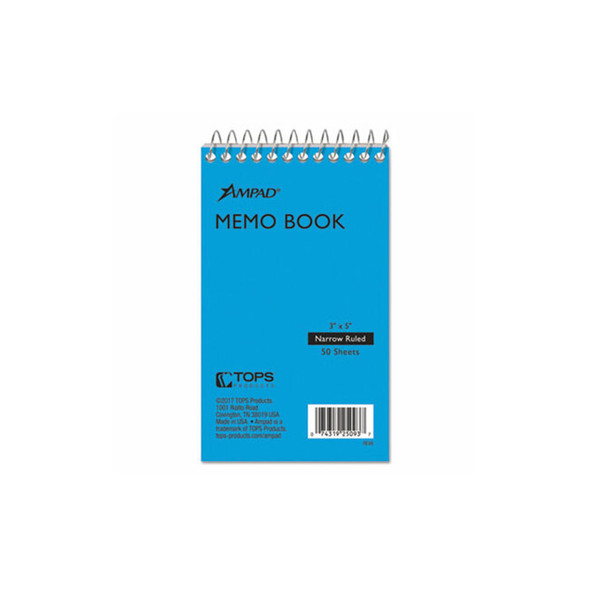 Ampad® NOTEBOOK,MEMO,3X5,TOP 25-093R Ampad® NOTEBOOK,MEMO,3X5,TOP 25-093R