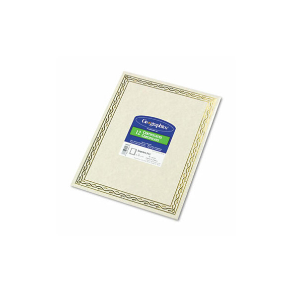 Geographics® PAPER,CERTIFICATE,12PK,GD 44407