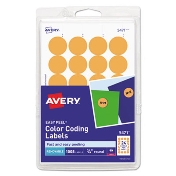 Avery® LABEL,.75RND,1008/PK,NEOR 05471