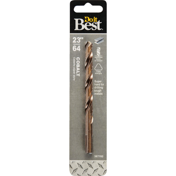 Do it Best 23/64 In. Cobalt Drill Bit 250621DB Do it Best 23/64 In. Cobalt Drill Bit 250621DB