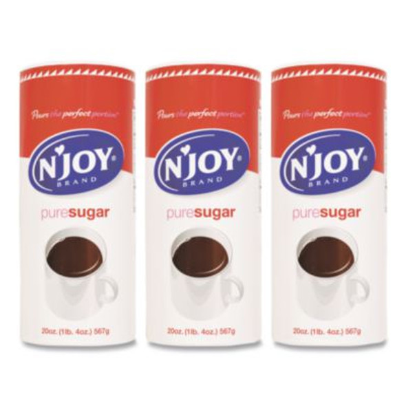 N\\'Joy Pure Sugar Cane, 20 Oz Canister, 3/pack NJO 94205