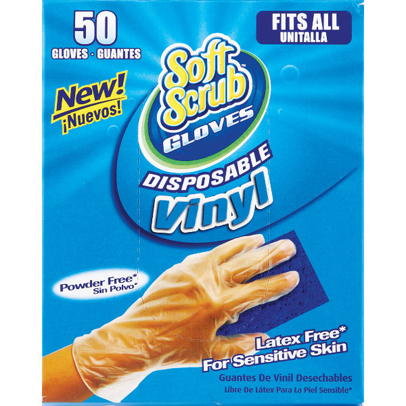 Soft Scrub 1 Size Fits All Vinyl Disposable Glove (50-Pack) 11250-16 600939