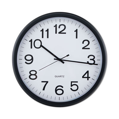 Universal® CLOCK,WALL,QTZ,13.5",BK UNV11641