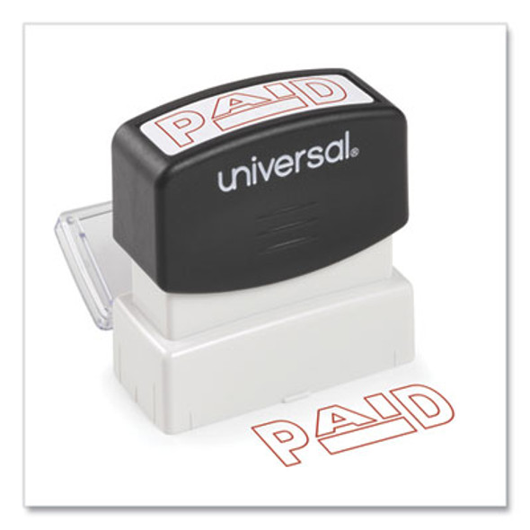 Universal® Message Stamp, Paid, Pre-Inked One-Color, Red UNV10062 Universal® Message Stamp, Paid, Pre-Inked One-Color, Red UNV10062