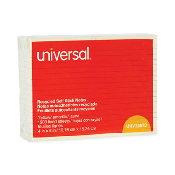 NOTE,4X6 RCYC,12/PK,YW