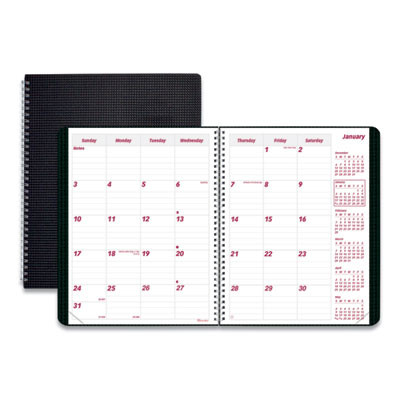 Brownline® PLANNER,MONTHLY,DULX,BK CB1200V.BLK