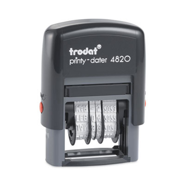 Trodat® Printy Economy Date Stamp, Self-Inking, 1.63" x 0.38", Black 4820