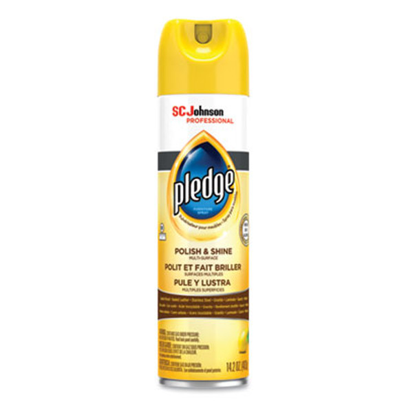 Pledge® Furniture Polish, Lemon, 14.2 Oz Aerosol Spray 301168