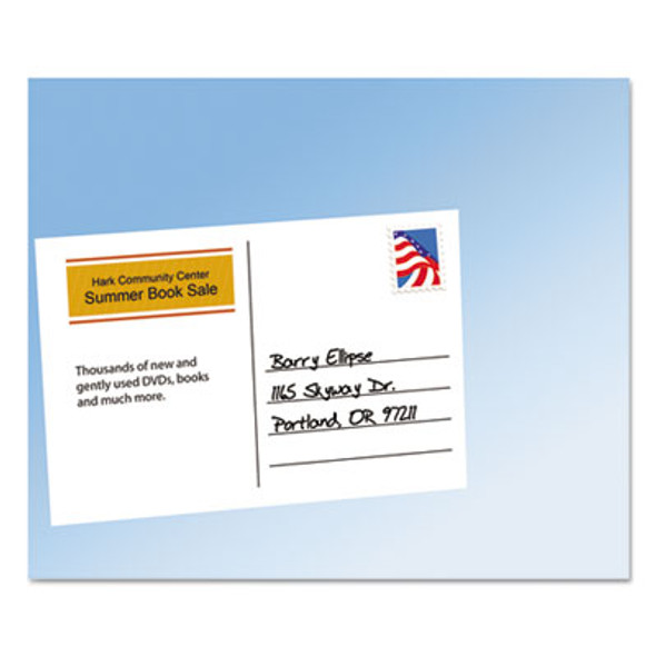 CARD,PST,4X6,LSR,2/SH,WHT