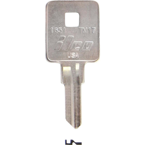 ILCO Trimark Nickel Plated Toolbox Key, TM17 / 1651 (10-Pack) IAL00000702