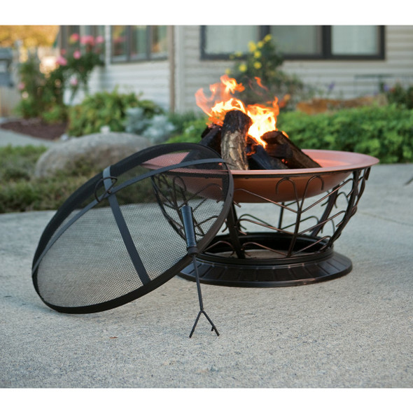 Outdoor Expressions 30 In. Coppertone Round Steel Fire Pit Outdoor Expressions 30 In. Coppertone Round Steel Fire Pit