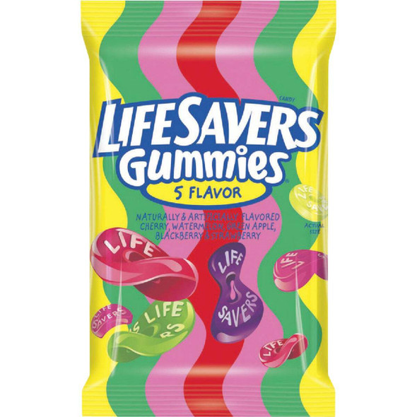 Life Savers 7 Oz. Assorted Fruit Gummies Candy 11651 Pack of 12