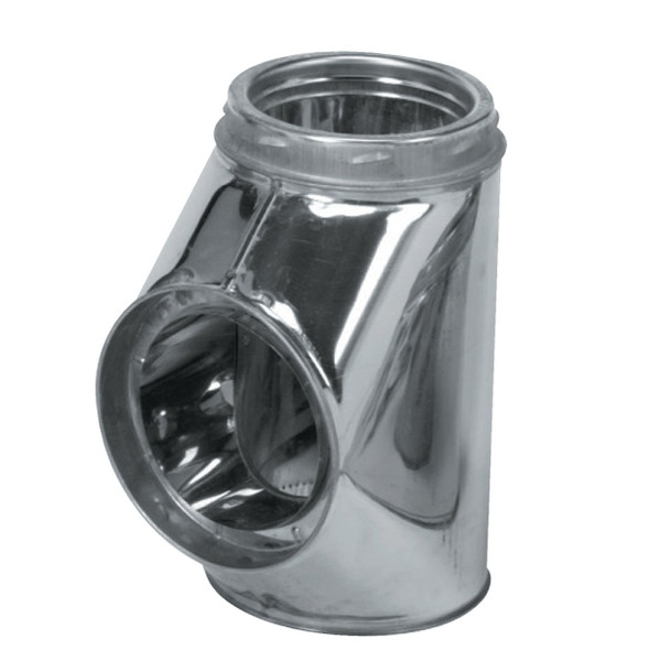 SELKIRK Sure-Temp 8 In. Stainless Steel Insulated Tee with Cap 208100