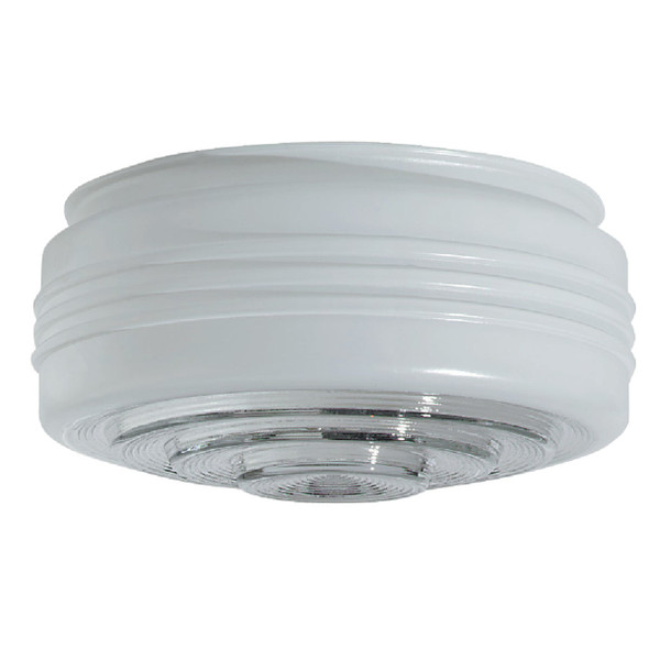 Westinghouse White & Clear 4 In. x 8-3/4 In. Drum Ceiling Shade 85608 Pack of 6