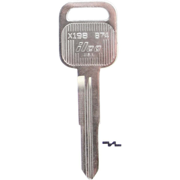 ILCO Honda Nickel Plated Automotive Key, B74 / X198 (10-Pack) IAF01256002