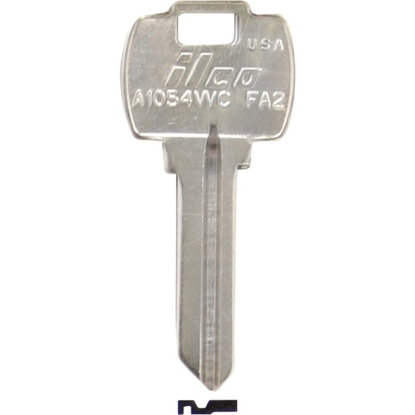 ILCO Falcon Nickel Plated House Key, FA2 / A1054WC (10-Pack) IAL52862002