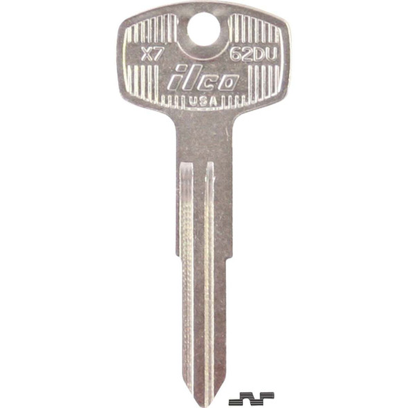 ILCO DATSUN Nickel Plated Automotive Key 62DU / X7 (10-Pack) IAF48872012