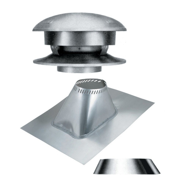 SELKIRK Sure-Temp 6 In. Stainless Steel Round Top Chimney Kit 206600 405074