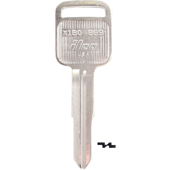 ILCO GM Nickel Plated Automotive Key, B69 / X180 (10-Pack) IAF01203002