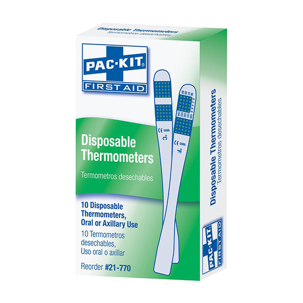 Disposable Thermometers, 10/Pkg
