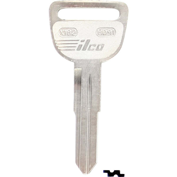 ILCO Honda Nickel Plated Automotive Key, HD91 / X182 (10-Pack) IAF01197113
