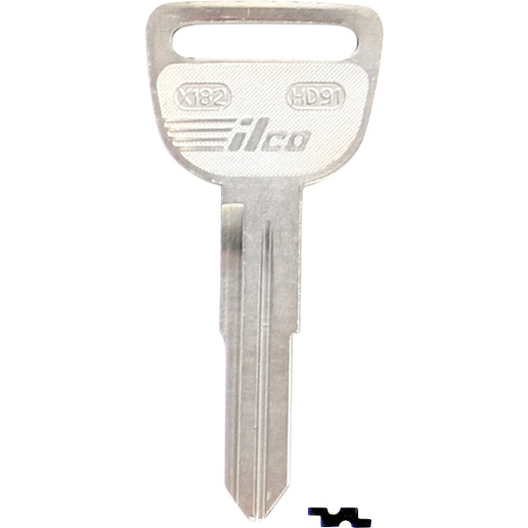 ILCO Honda Nickel Plated Automotive Key, HD91 / X182 (10-Pack) IAF01197113