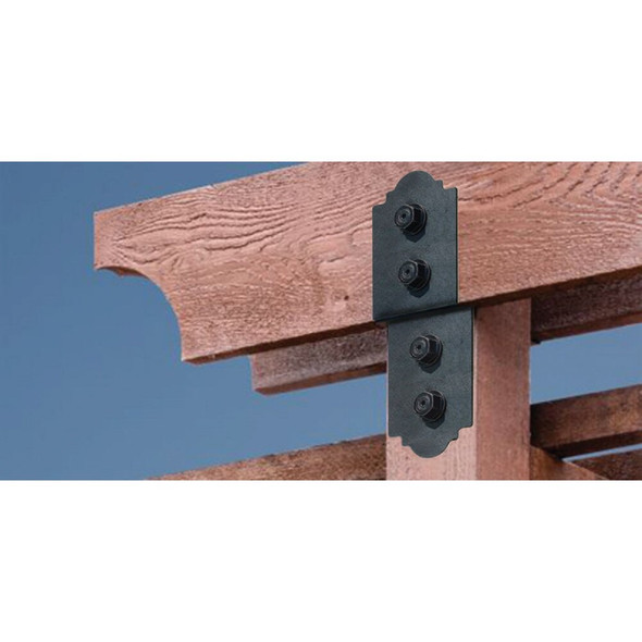 Simpson Strong-Tie Outdoor Accents Mission Collection ZMAX 2X4 Deck Post Tie APDJT2-4 100636