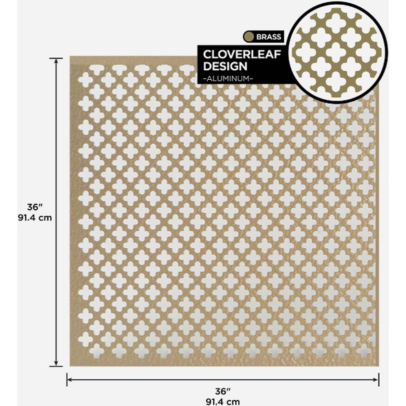 M-D Building Products 36 In. x 36 In. x .020 In. Brass Aluminum Sheet Cloverleaf