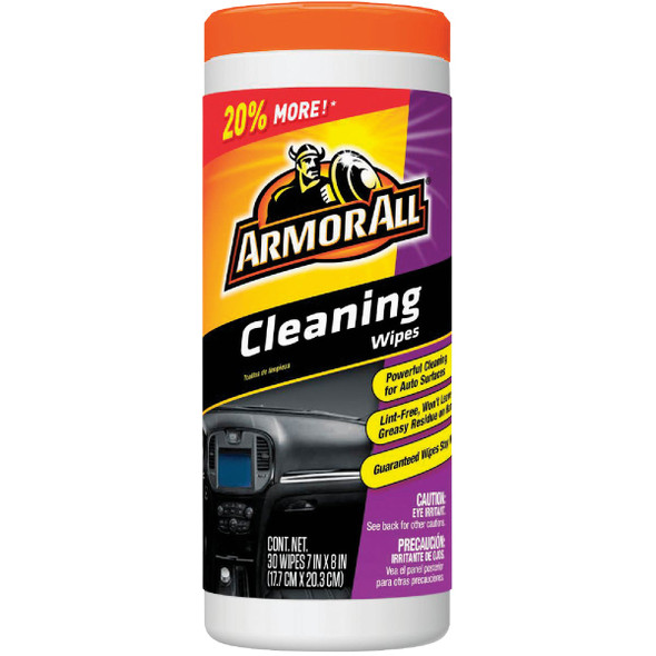 Armor All Unscented 7 In. x 8 In. Multi-Purpose Cleaning Wipes (30-Count) 17497C