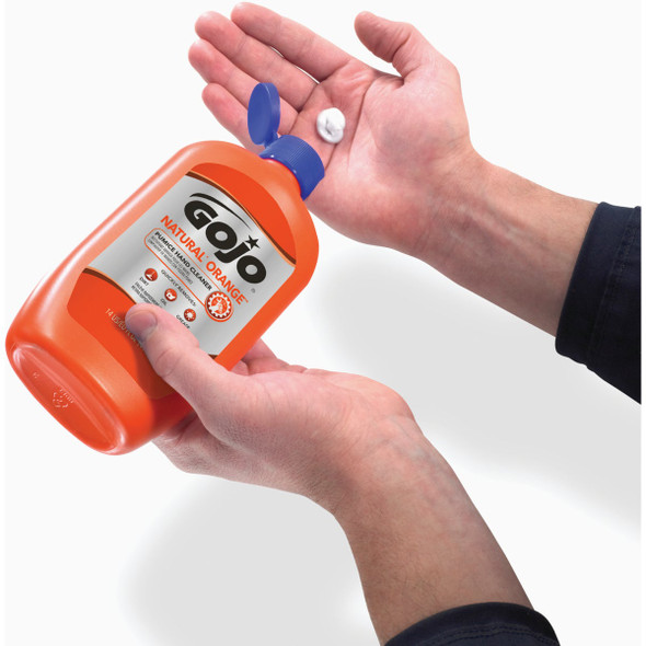 GOJO Natural Orange 14 Oz. Lotion Hand Cleaner with Pumice Squeeze Bottle 0957-12 576735