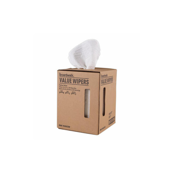 Boardwalk® DRC Wipers, Centerpull, 10 x 11.5, White, 200/Carton BWK-V040CGW