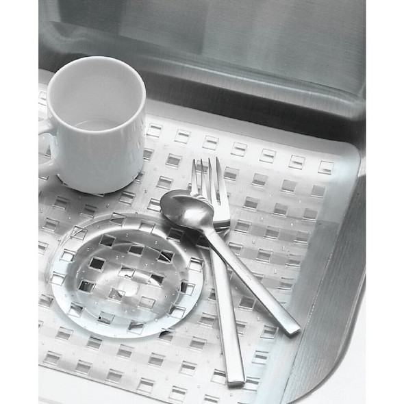 iDesign Sinkworks 12.5 In. x 16 In. Euro Clear PVC Sink Mat 36800 606162
