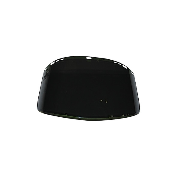 F40 Propionate Faceshield, 915-63, Uncoated, Dark Green, Unbound, 15.5 in L x 9 in