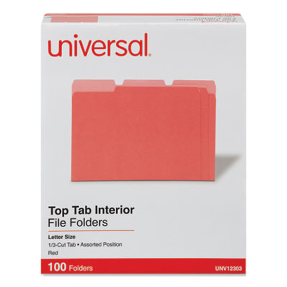 Universal® FOLDER,INTR,1/3CUT,LTR,RD UNV12303