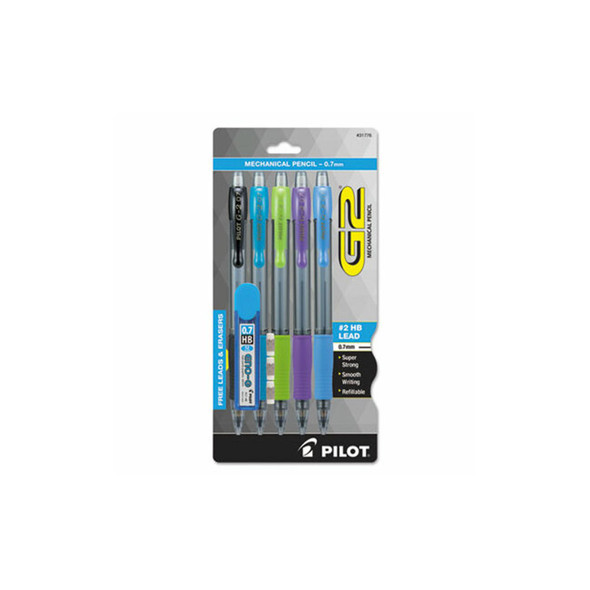 Pilot® PENCIL,MECH,.7MM,5/ST,AST 31776