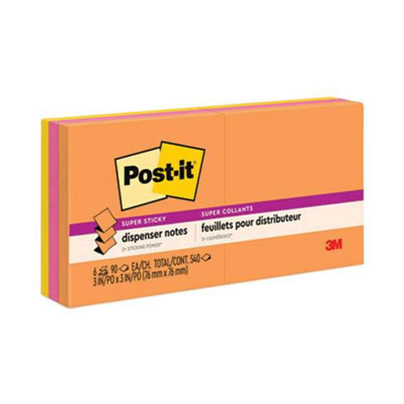 Post-it® Dispenser Notes Super Sticky NOTE,3X3 POP UP SS,JWL R330-6SSUC