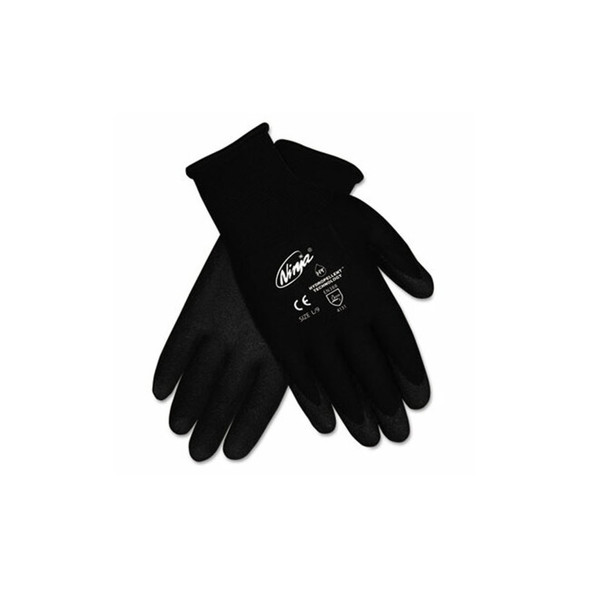 MCR™ Safety GLOVES,SEAMLSS DIP,LGE,BK N9699L