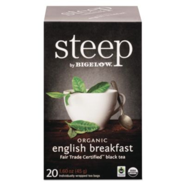 Bigelow® Steep Tea, English Breakfast, 1.6 Oz Tea Bag, 20/box RCB17701