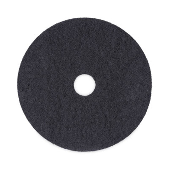 Boardwalk® Stripping Floor Pads, 20" Diameter, Black, 5/carton BWK4020BLA