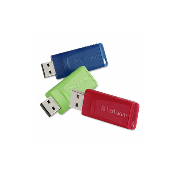 Verbatim® Store 'n' Go Usb Flash Drive, 16 Gb, Assorted Colors, 3/pack 99122