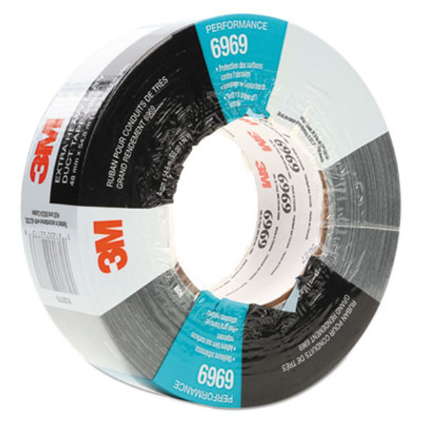 3M™ 6969 Extra-Heavy-Duty Duct Tape, 3" Core, 48 Mm X 54.8 M, Silver 6969